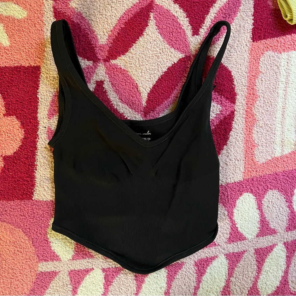 Black out from under corset crop top
